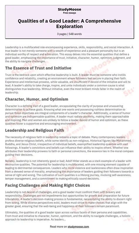 10 Characteristics Of A Good Leader In A Free Essay From Speedypaper Speedypaper Com 10 Characteristics Of A Good Leader In A Free Essay From Speedypaper Speedypaper Com