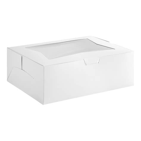 19 X 14 X 6 1 2 White Half Sheet Window Cake Box