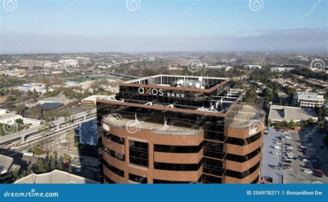 Aerial View Of Axos Office Building In University City San Diego Stock Aerial View Of Axos Office Building In University City San Diego Stock