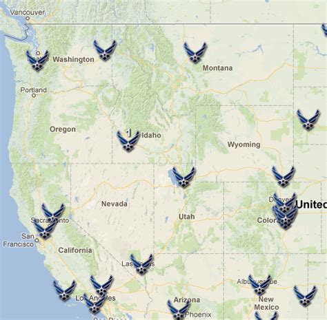 Air Force Bases In California Map Air Force Bases In California Map