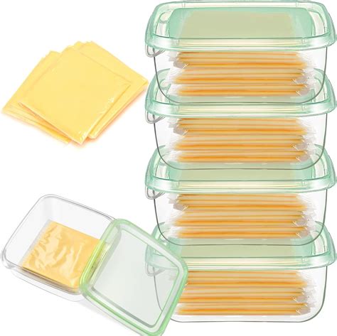 Amazon Com Akamino 4 Pack Sliced Cheese Container For Fridge Butter