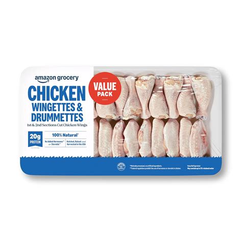 Amazon.com: Amazon Grocery, Chicken Wingettes & Drummettes Value Pack, 100% Natural, Weight Varies : Grocery & Gourmet Food Amazon.com: Amazon Grocery, Chicken Wingettes & Drummettes Value Pack, 100% Natural, Weight Varies : Grocery & Gourmet Food