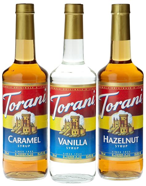 Amazon Com Torani Coffee Syrup Variety Pack Vanilla Caramel
