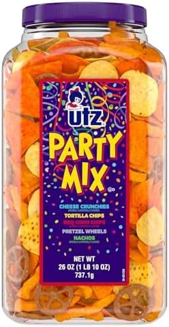 Amazon Com Utz Party Mix 26 Ounce Barrel Tasty Snack Mix Includes