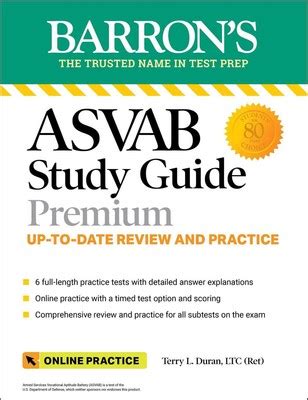 Asvab Study Guide Premium 6 Practice Tests Comprehensive Review Online Practice Book By Terry L Duran Official Publisher Page Simon Schuster