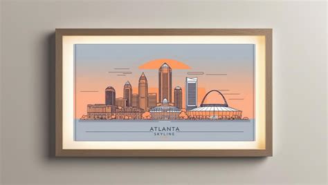 Atlanta Skyline Etsy Atlanta Skyline Etsy