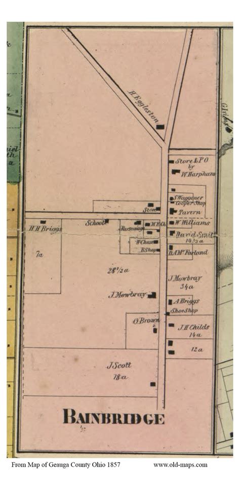 Bainbridge Ohio 1857 Old Town Map Custom Print Geauga Co Old Maps Bainbridge Ohio 1857 Old Town Map Custom Print Geauga Co Old Maps