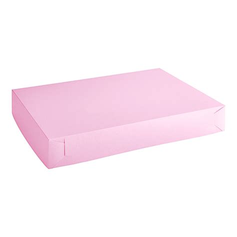 Baker S Lane 26 X 18 1 2 X 4 Pink Full Sheet Cake Bakery Box 25 Case