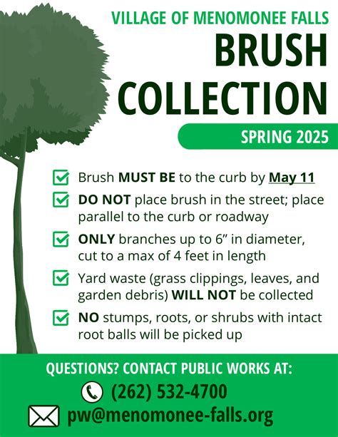 Brush Pickup Menomonee Falls Wi Official Website