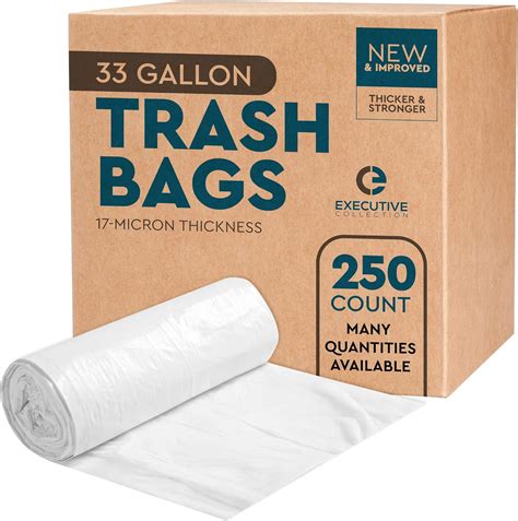 Buy 33 Gallon Trash Bags 250 Count 33 X 40 Clear Plastic Garbage Buy 33 Gallon Trash Bags 250 Count 33 X 40 Clear Plastic Garbage