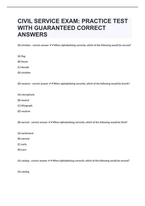 Civil Service Practice Tests Questions And Answers How2become