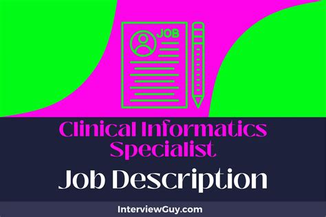 Clinical Informatics Specialist Job Description Updated For 2025 Clinical Informatics Specialist Job Description Updated For 2025