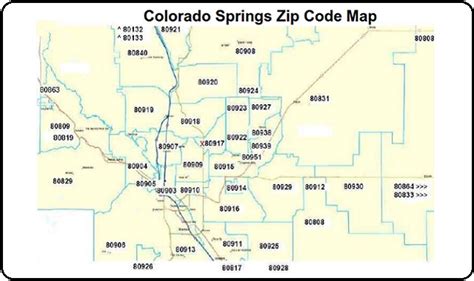 Colorado Springs Zip Code Map With Streets Colorado Springs Zip Code Map With Streets