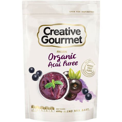 Creative Gourmet Frozen Organic Acai Puree 400G Woolworths