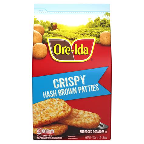 Crispy Hash Brown Patties Shredded Potatoes Ore Ida United States Products Heinz