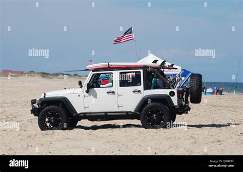 Dewey Beach Delaware U S A September 3 2022 A White Jeep Dewey Beach Delaware U S A September 3 2022 A White Jeep