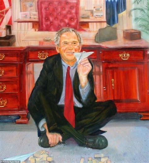 Did Epstein Own Painting Of G W Bush Playing With Paper Planes In Did Epstein Own Painting Of G W Bush Playing With Paper Planes In