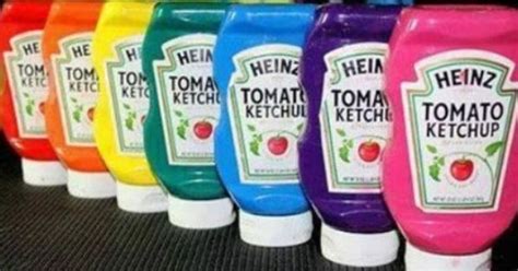 Different Coloured Ketchup