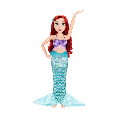 Disney Princess Ariel Doll My Size 32 Tall Playdate Ariel Doll With Long Flowing Hair Dinglehopper Hairbrush Disney S The Little Mermaid 30 Year Anniversary Dolls Amazon Canada