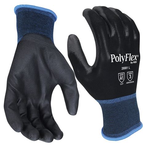 Double Extra Large Nylon Polyurethane Palm Coated Gloves Black Double Extra Large Nylon Polyurethane Palm Coated Gloves Black