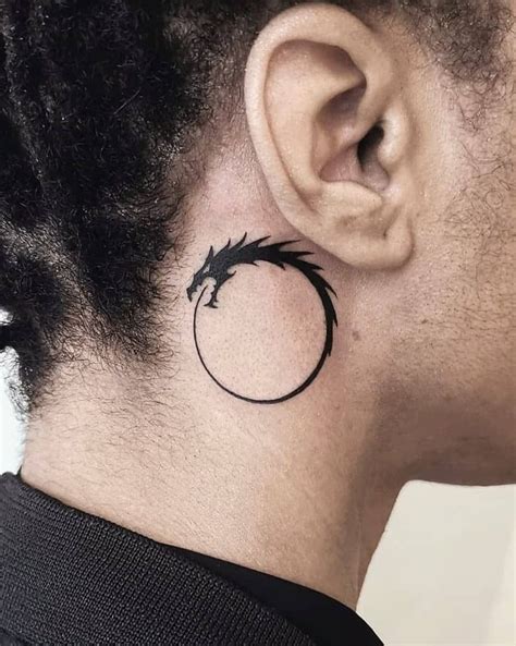 Dragon Inspired Behind The Ear Tattoo Male Small Tattoos For Guys Dragon Inspired Behind The Ear Tattoo Male Small Tattoos For Guys