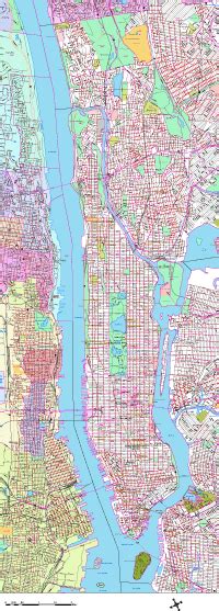 Editable Bronx Street Map With Zip Codes Illustrator Pdf Digital Vector Maps