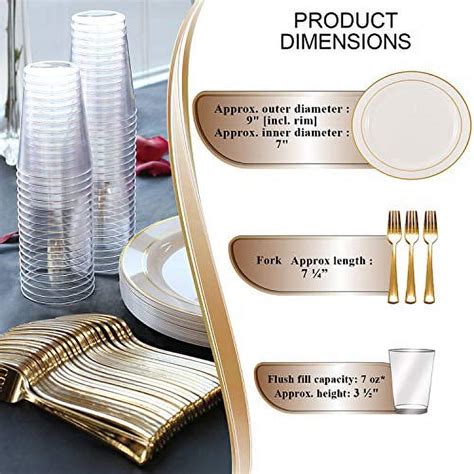 Elegant Disposable Plastic Buffet Party Set For 60 Guests White With