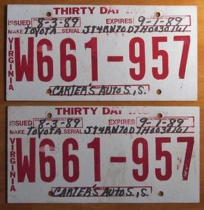 File North Carolina Temporary Tag 2003 Png Wikipedia File North Carolina Temporary Tag 2003 Png Wikipedia