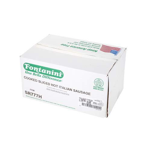 Fontanini Sliced Hot Italian Pork Sausage Cooked Thick Random Slice Fontanini Sliced Hot Italian Pork Sausage Cooked Thick Random Slice