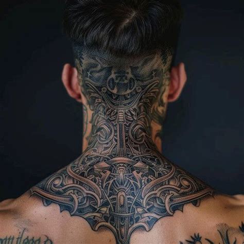 Free Intricate Neck Tattoos Image Tattoo Neck Geometric Download At Stockcake