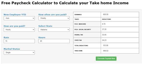 Free Paycheck Calculator 2025