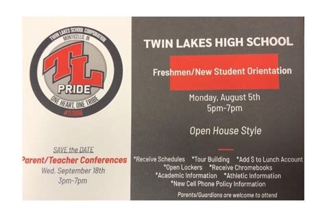 Freshmen New Student Orientation Twin Lakes High School