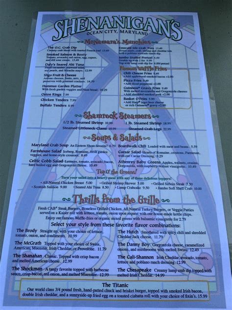 Full Menu Shenanigans Irish Pub Full Menu Shenanigans Irish Pub