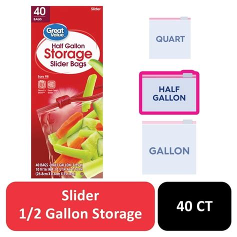 Gallon Slider Bags Great Value Gallon Slider Bags Great Value