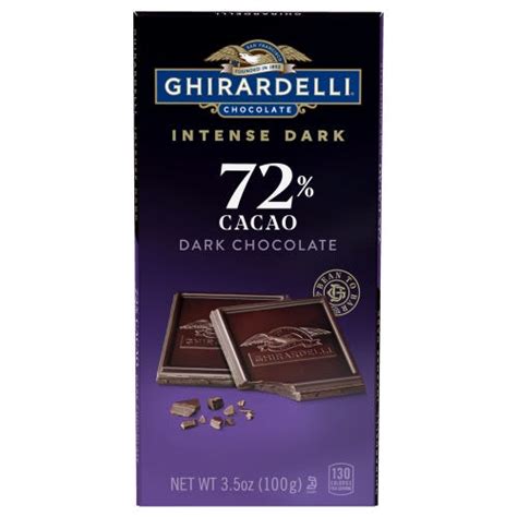 Ghirardelli Intense Dark 72% Cacao Dark Chocolate Candy Bar - 3.5Oz : Target