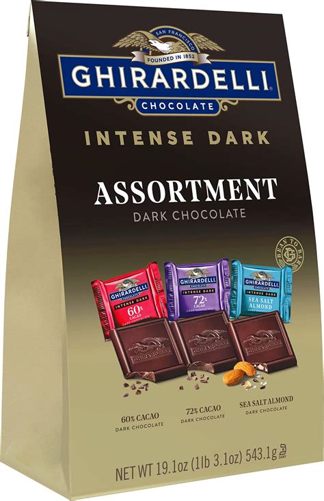 Ghirardelli Squares Premium Dark Chocolate Assortment, 14.86 Oz - Sea Salt  Soiree, 60% Cacao, 72% Cacao, Dark And Sea Salt Caramel 300-01037 At  Lowes.com