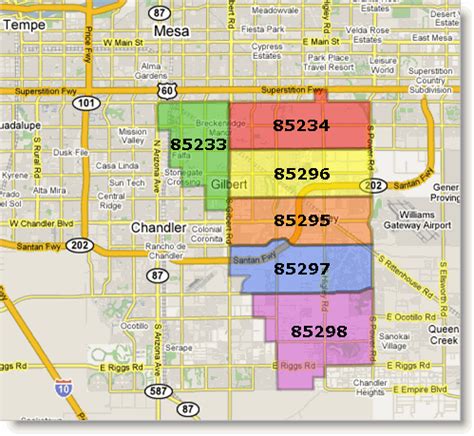 Gilbert Arizona Zip Code Map Arizona Real Estate Notebook