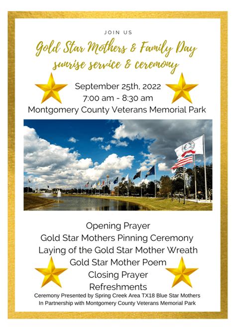 Gold Star Moms And Families To Be Honored Sept 25 At Sunrise Service Gold Star Moms And Families To Be Honored Sept 25 At Sunrise Service