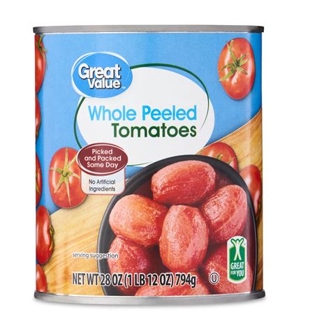 Great Value California Whole Peeled Tomatoes 28 Oz Canned Fresh In Steam Packed Jar Walmart Com Great Value California Whole Peeled Tomatoes 28 Oz Canned Fresh In Steam Packed Jar Walmart Com