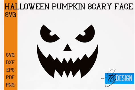 Halloween Pumpkin Scary Face Svg Halloween Svg Design Pumpkin Scar