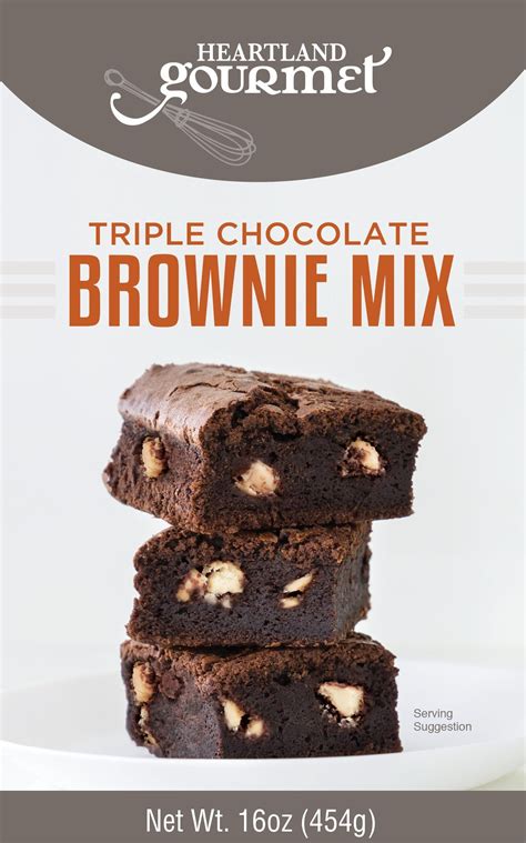 Heartland Gourmet Triple Chocolate Brownie Mix 16Oz 6 Pack