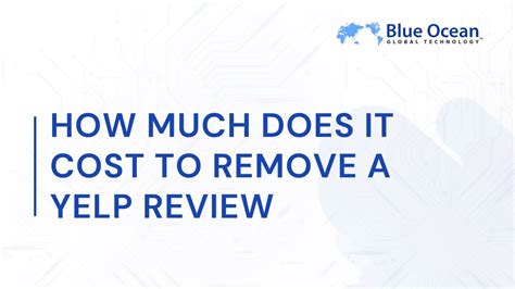 How Much Does It Cost To Remove A Yelp Review