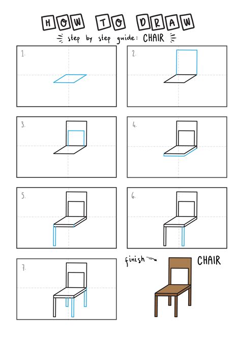 How To Draw A Chair Simple Easy Step By Step For Kids
