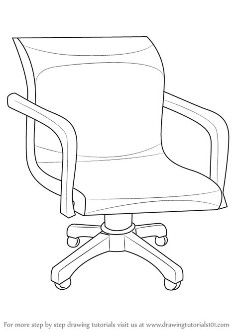 How To Draw An Office Chair Furniture Step By Step Drawingtutorials101 Com