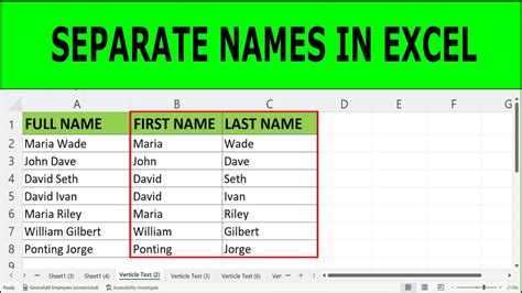 How To Separate Names In Excel Split First Amp Last Names How To Separate Names In Excel Split First Amp Last Names