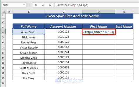 How To Split First And Last Name In Excel Using Formula Free Word How To Split First And Last Name In Excel Using Formula Free Word