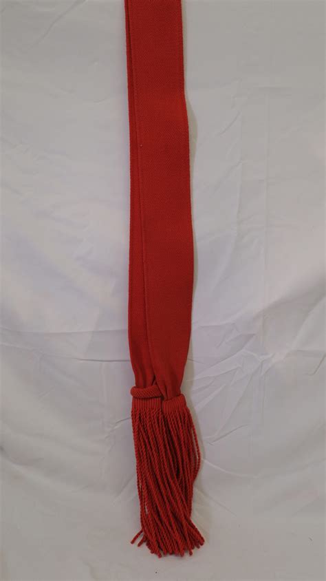 Infantry Ceremonial Red Sash Worn By Senior Non Commissioned Officers