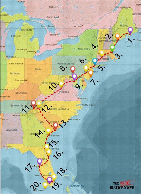 Interstate Highway Map East Coast At Bernadette Williams Blog