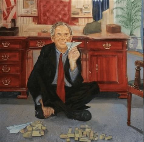 Jeffrey Epstein Painting Of George Bush
