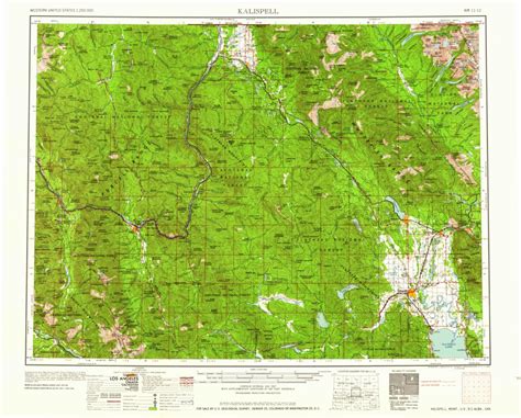 Kalispell Mt 1961 250000 Scale Map By United States Geological